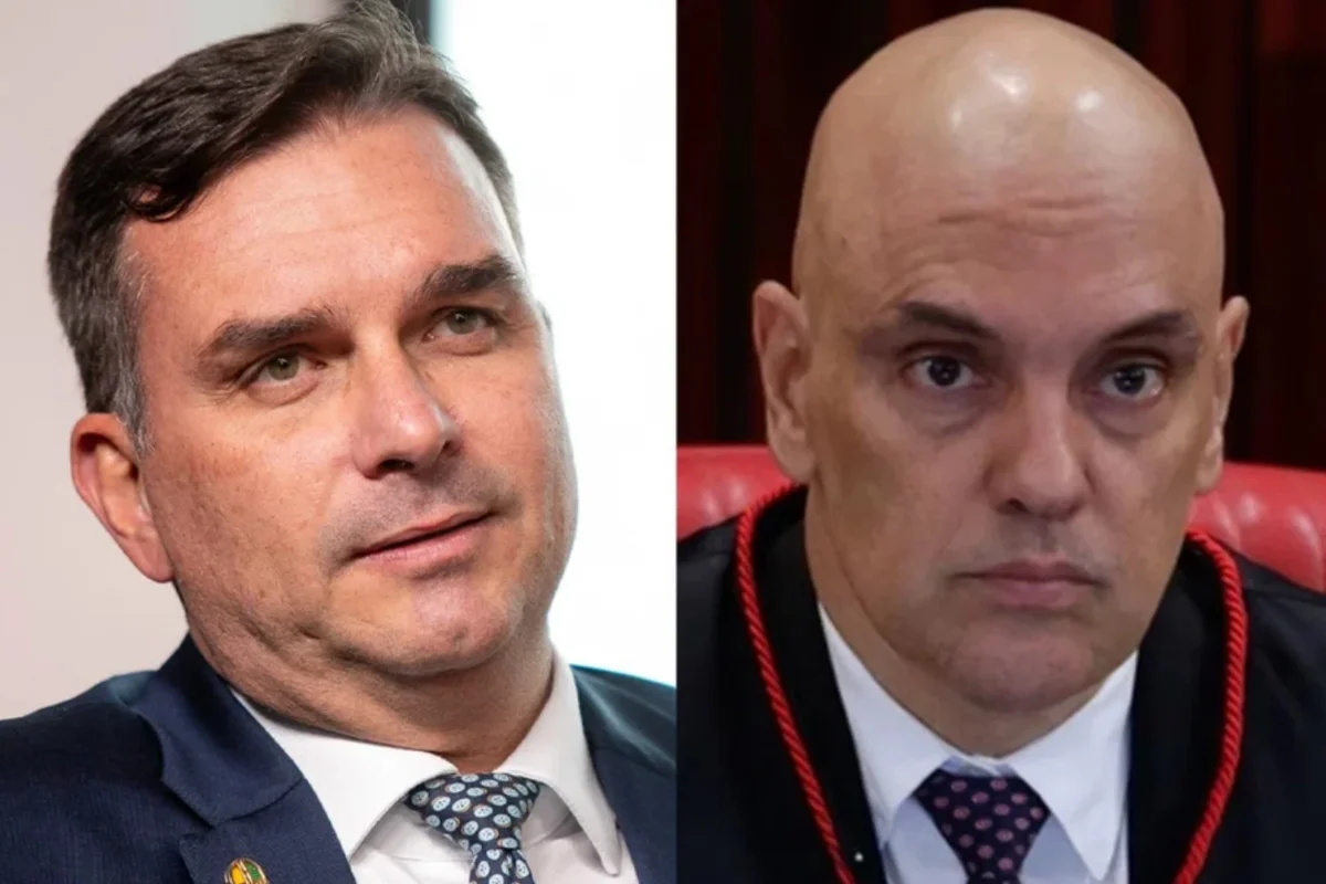 Flávio Bolsonaro e Alexandre de Moraes