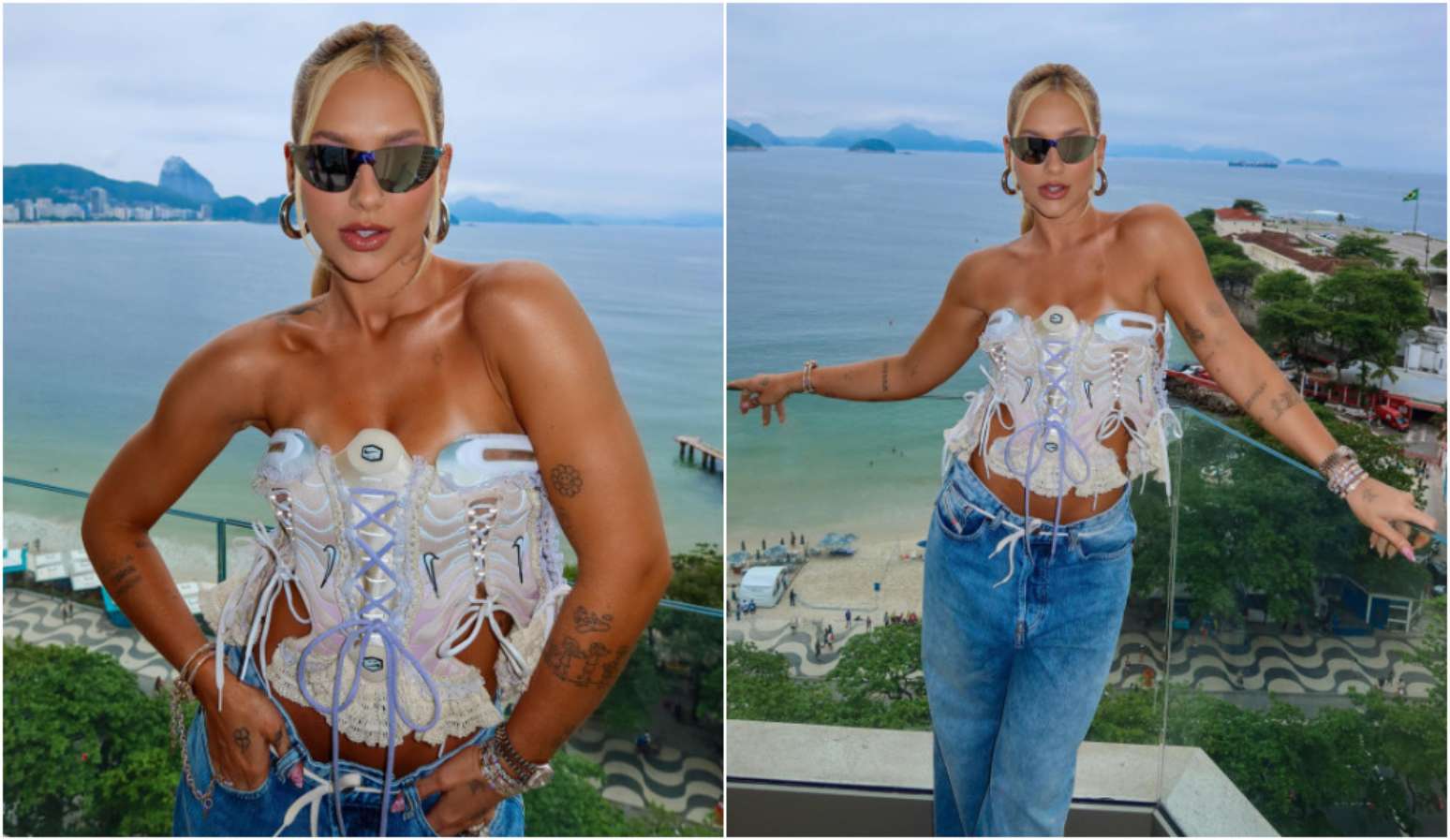Virginia aposta em look inusitado para NFL no Maracan&atilde; e divide opini&otilde;es