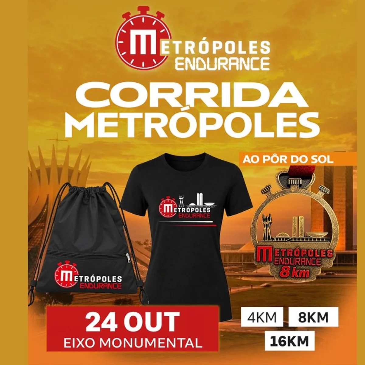 Metrópoles Endurance Corrida: confira o kit que será entregue aos atletas
