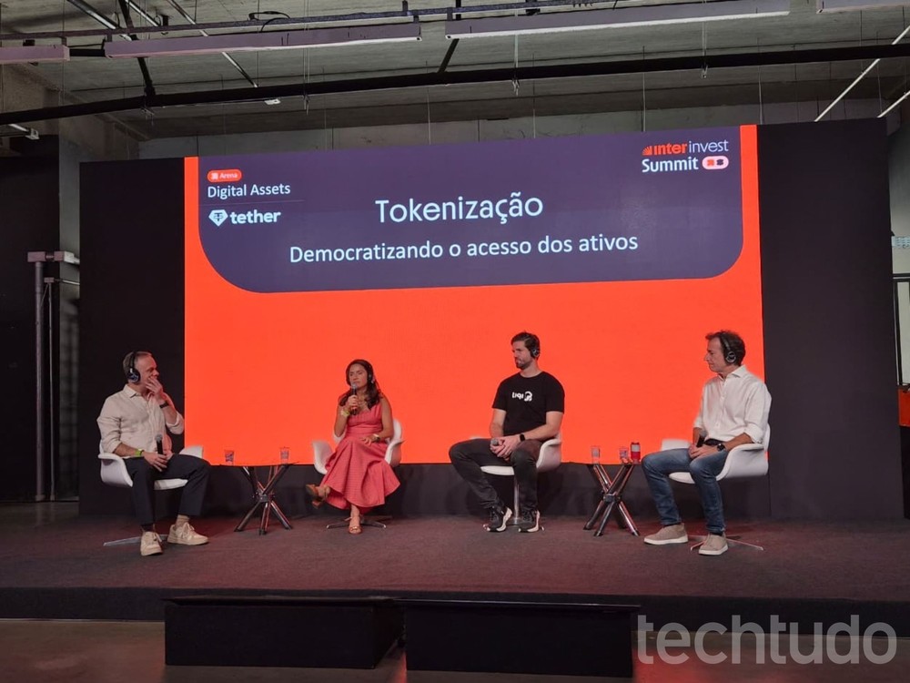 Painel sober tokenização no Inter Invest Summit — Foto: Aline Barbieri/TechTudo