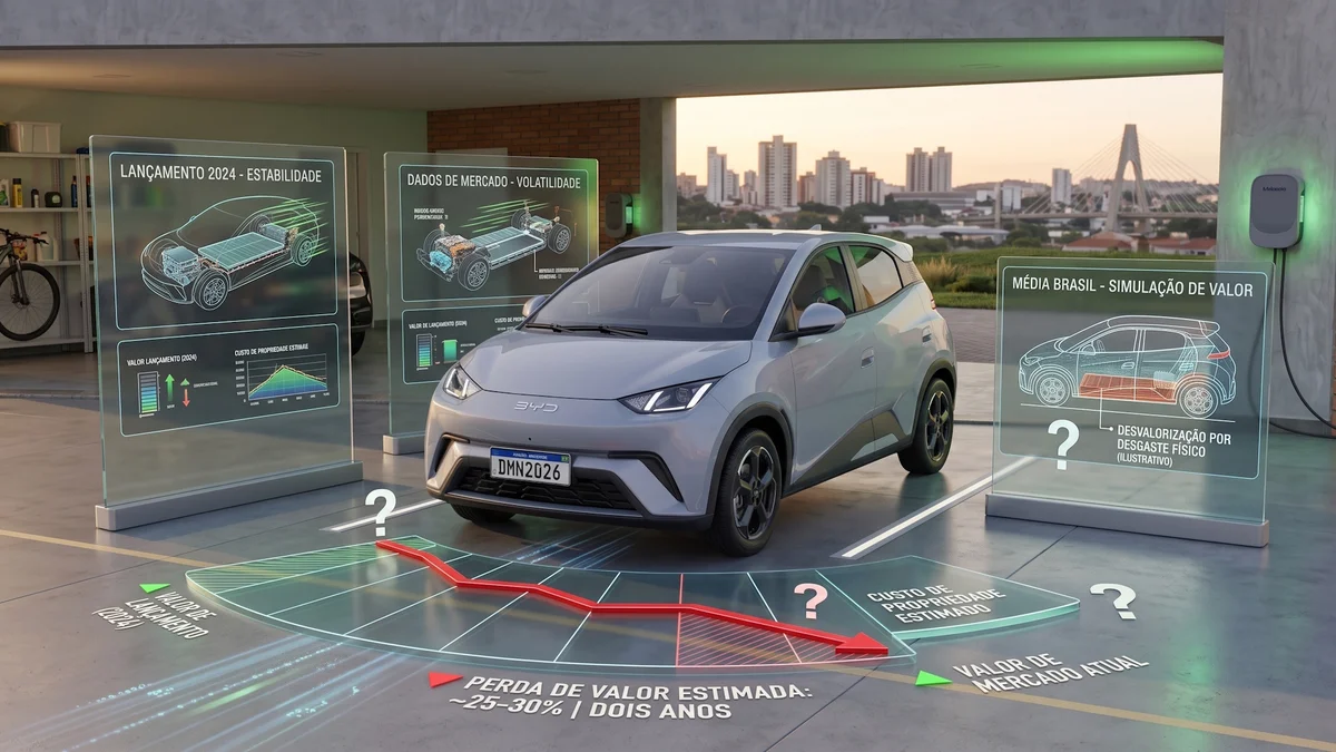 Imagem da matéria: Quanto o BYD Dolphin Mini desvalorizou dois anos após o lançamento?