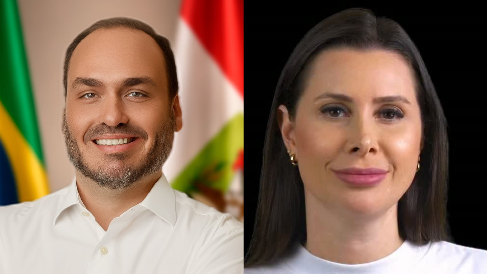 Carlos Bolsonaro (PL) e Carol de Toni (PL) concorrem ao Senado por Santa Catarina