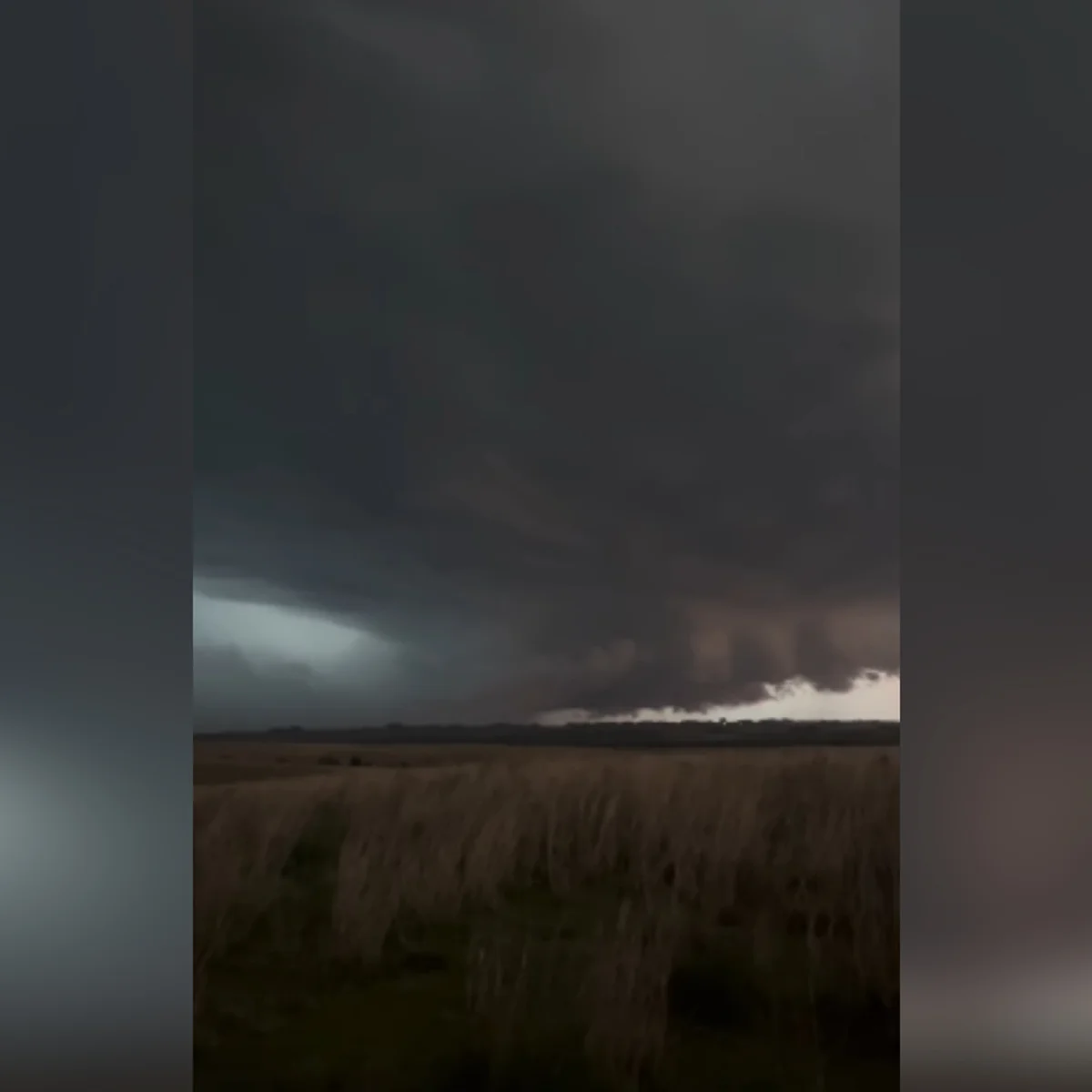Supercélula é registrada durante temporais no Rio Grande do Sul