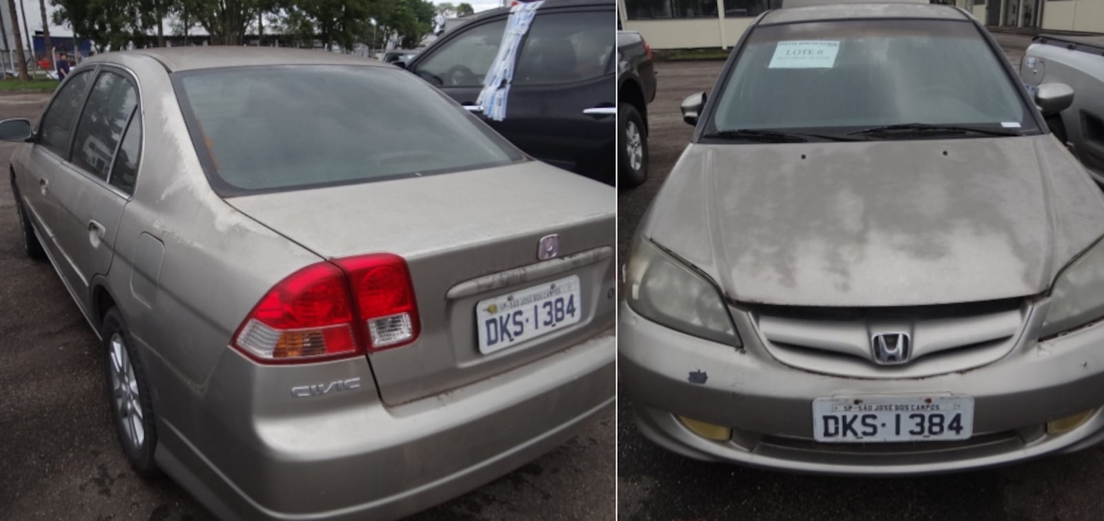 E este Honda Civil LXL, 2004/2005, dourado, Gostou? O lance inicial é de R$ 3.500 Reprodução/Receita Federal
