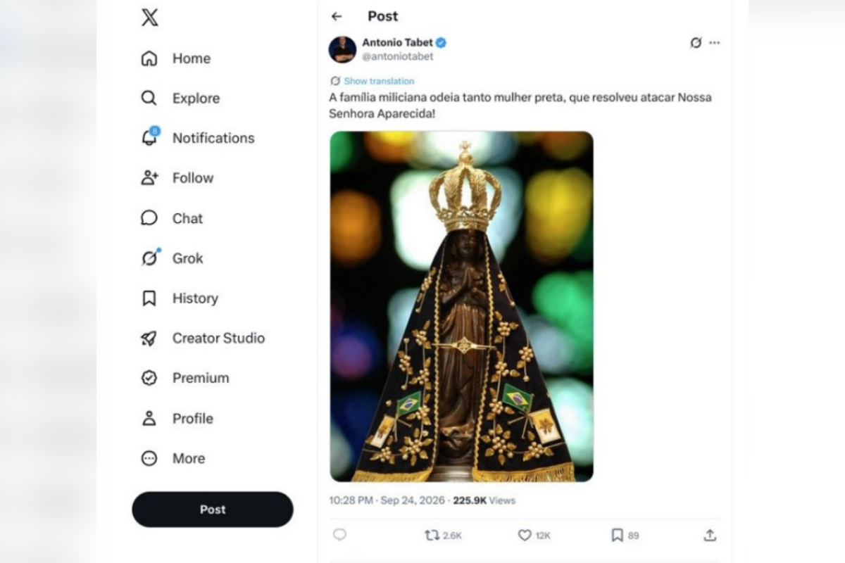 Nossa senhora: Tabet celebra decisão de Dino e anuncia republicação de post