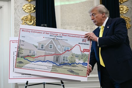 a man holding a poster