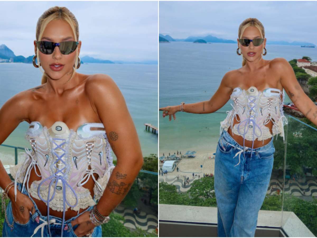 Look de Virginia para a NFL no Maracanã chama a atenção e divide opiniões