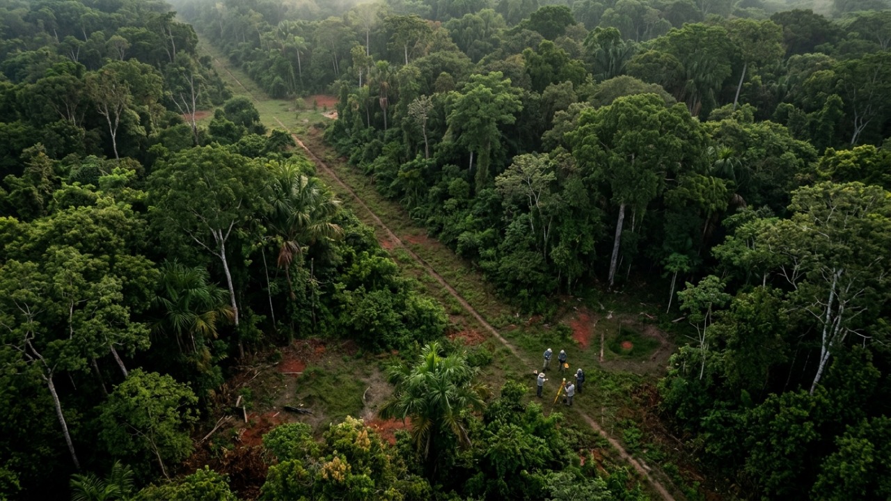 Pesquisadores encontraram no Amazonas restos de estradas retas de 2 quilômetros ligando aldeias que a floresta cobriu, e a descoberta muda o que se ensinava sobre a ocupação da região