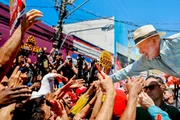 Presidente da República, Luiz Inácio Lula da Silva, durante ato de campanha em São Paulo: o evento "Lula na Zona Leste de São Paulo: O Brasil Pronto Pra Mais", realizado em São Miguel Paulista