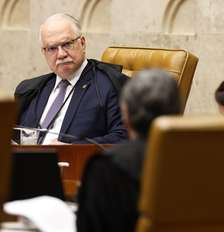 Edson Fachin durante sessão do STF Foto: Alejandro Zambrana/STF