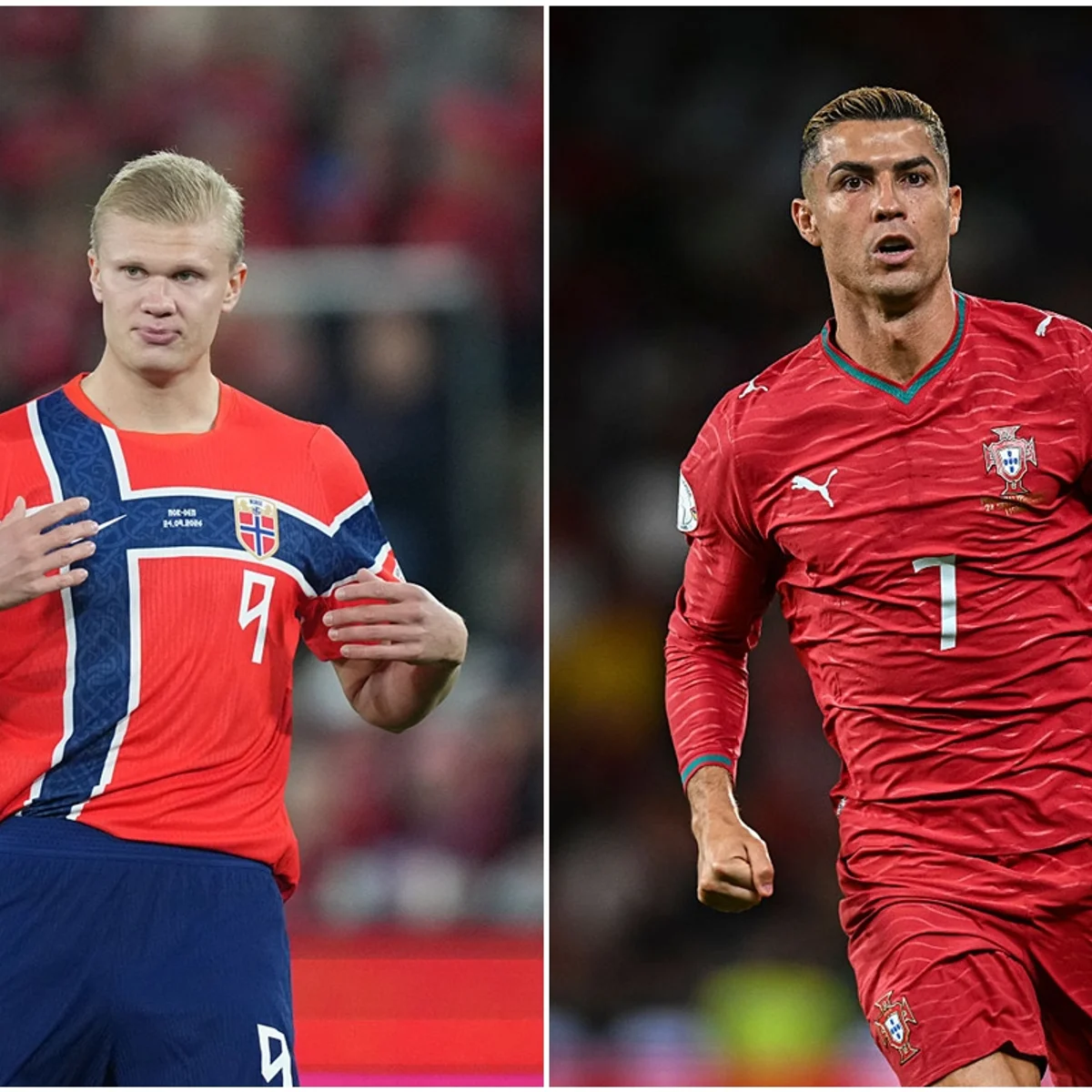 Haaland e Cristiano Ronaldo fazem duelo de gerações na Nations League