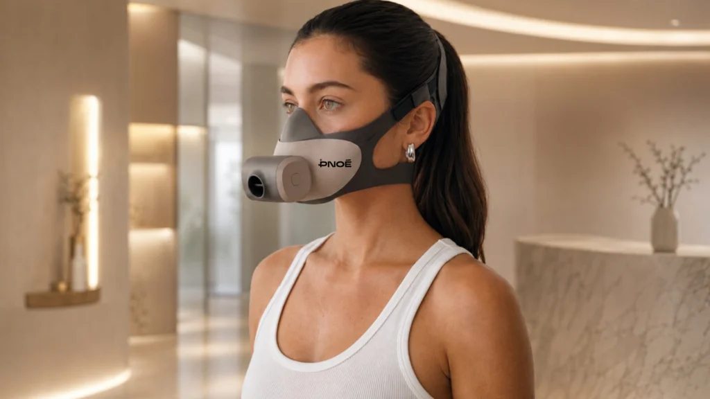 Máscara bizarra mede seu metabolismo pela respiração e dá dicas de treino