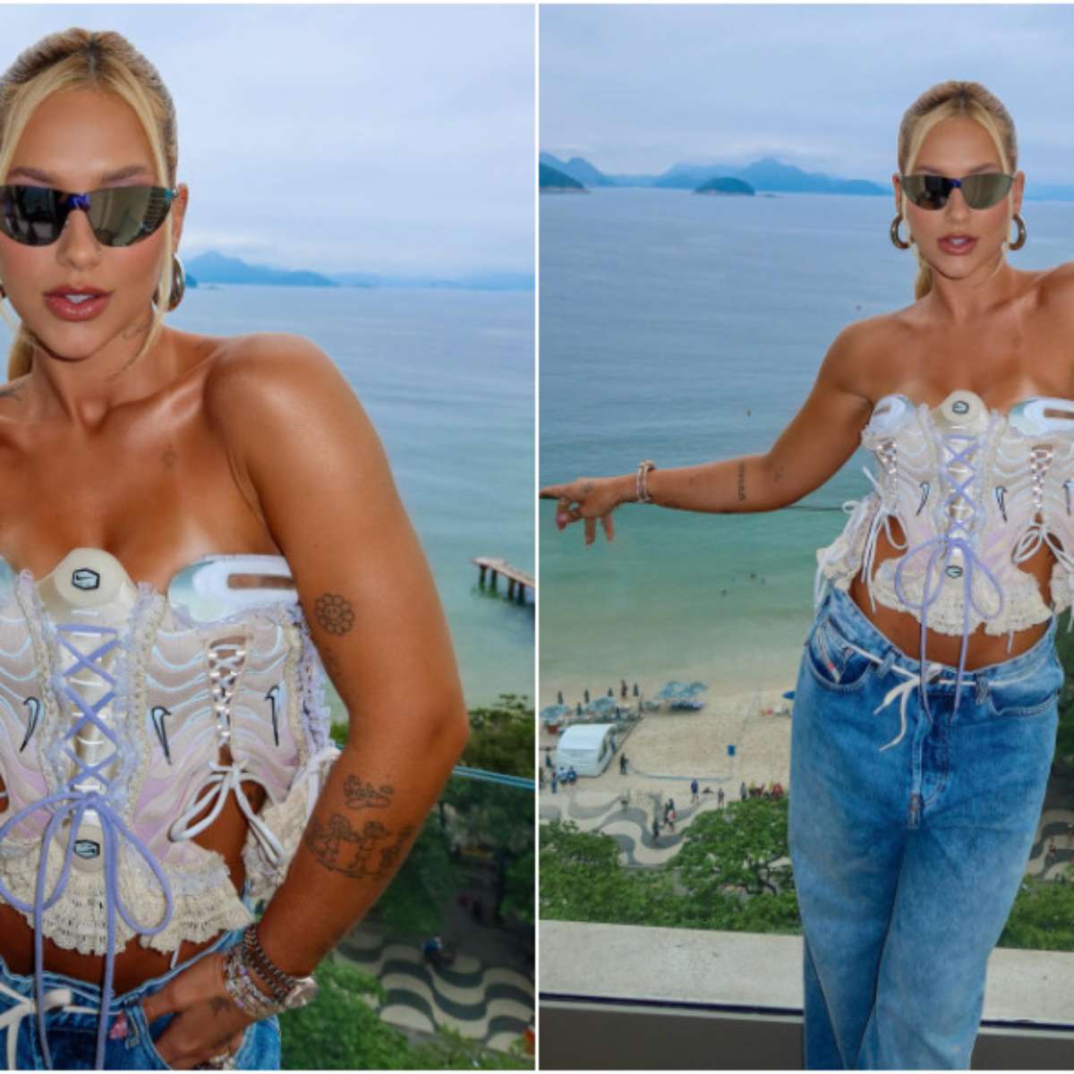 Look de Virginia para a NFL no Maracanã chama a atenção e divide opiniões
