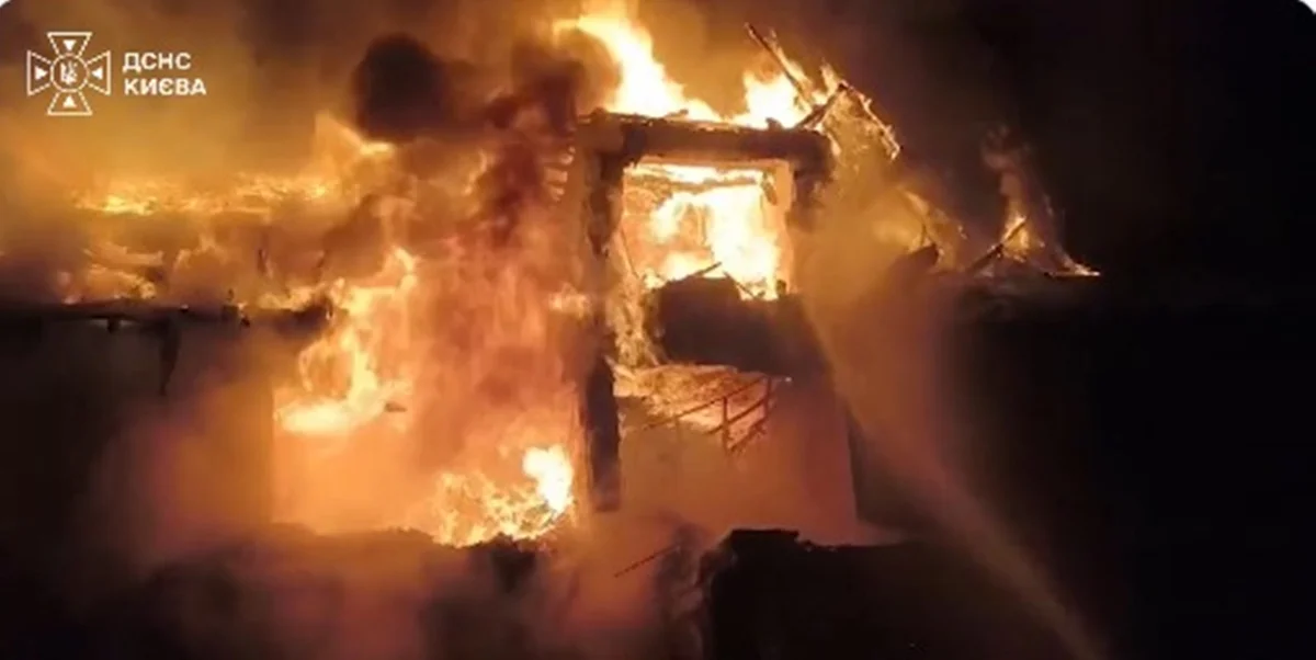 imagem colorida ataque russo drone kiev
