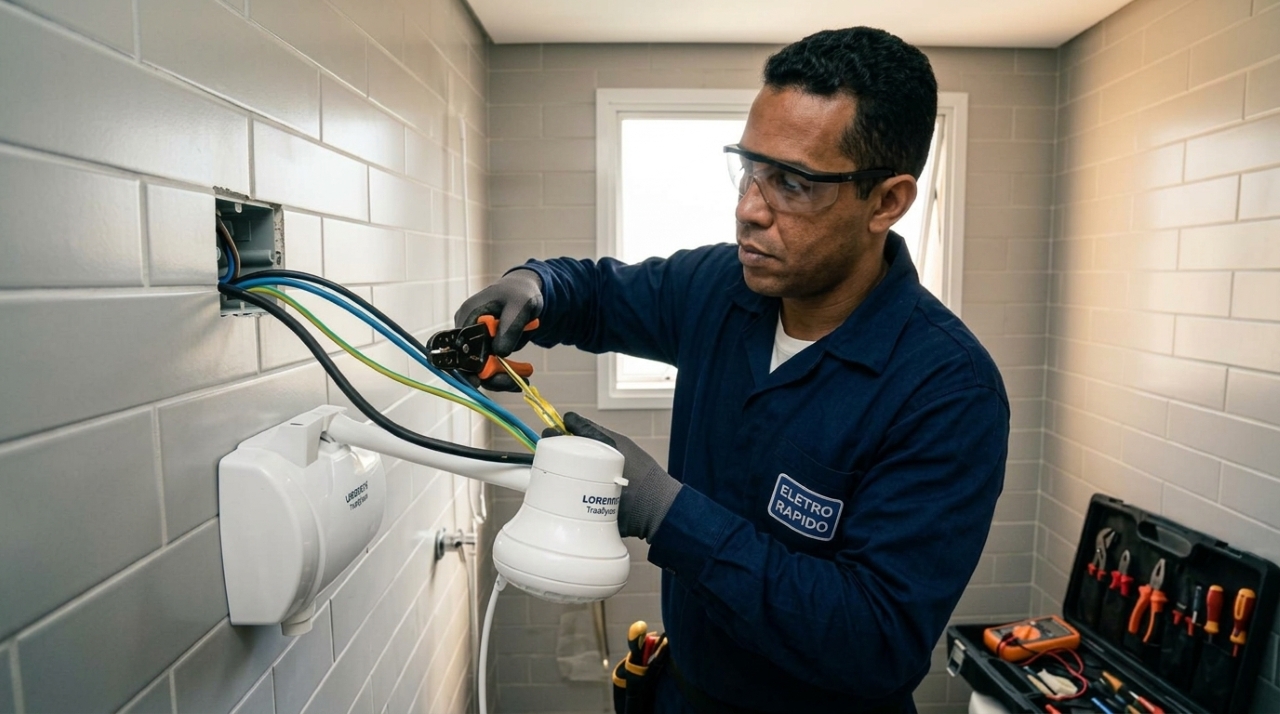 Eletricista que refaz quadros de luz há anos faz o mesmo alerta: trocar um chuveiro de 5.000 W por um de 7.500 W aumenta a potência em 50%, mas muita gente mantém o mesmo circuito como se nada tivesse mudado