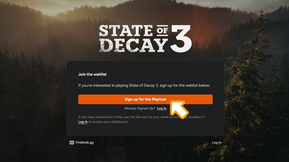 Acesse o site oficial de State of Decay 3 e clique em "Sign up for the Playtest" — Foto: Reprodução/Rafael Monteiro