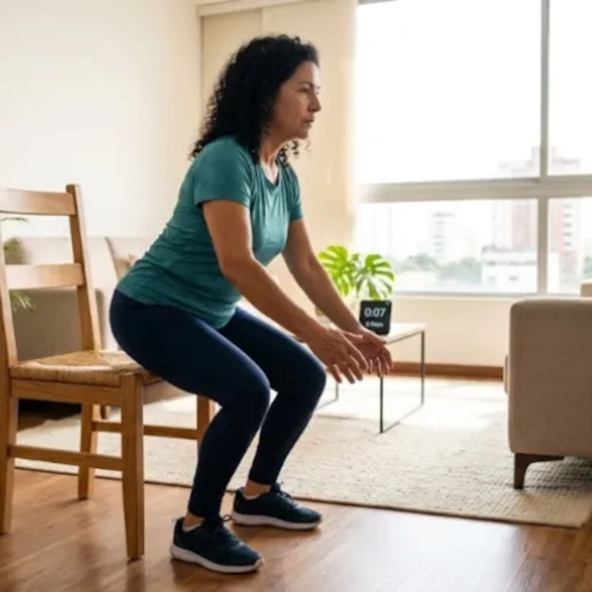 Sentadillas en silla a máxima velocidad Foto:Imagen generada con IA para EL TIEMPO. 2026