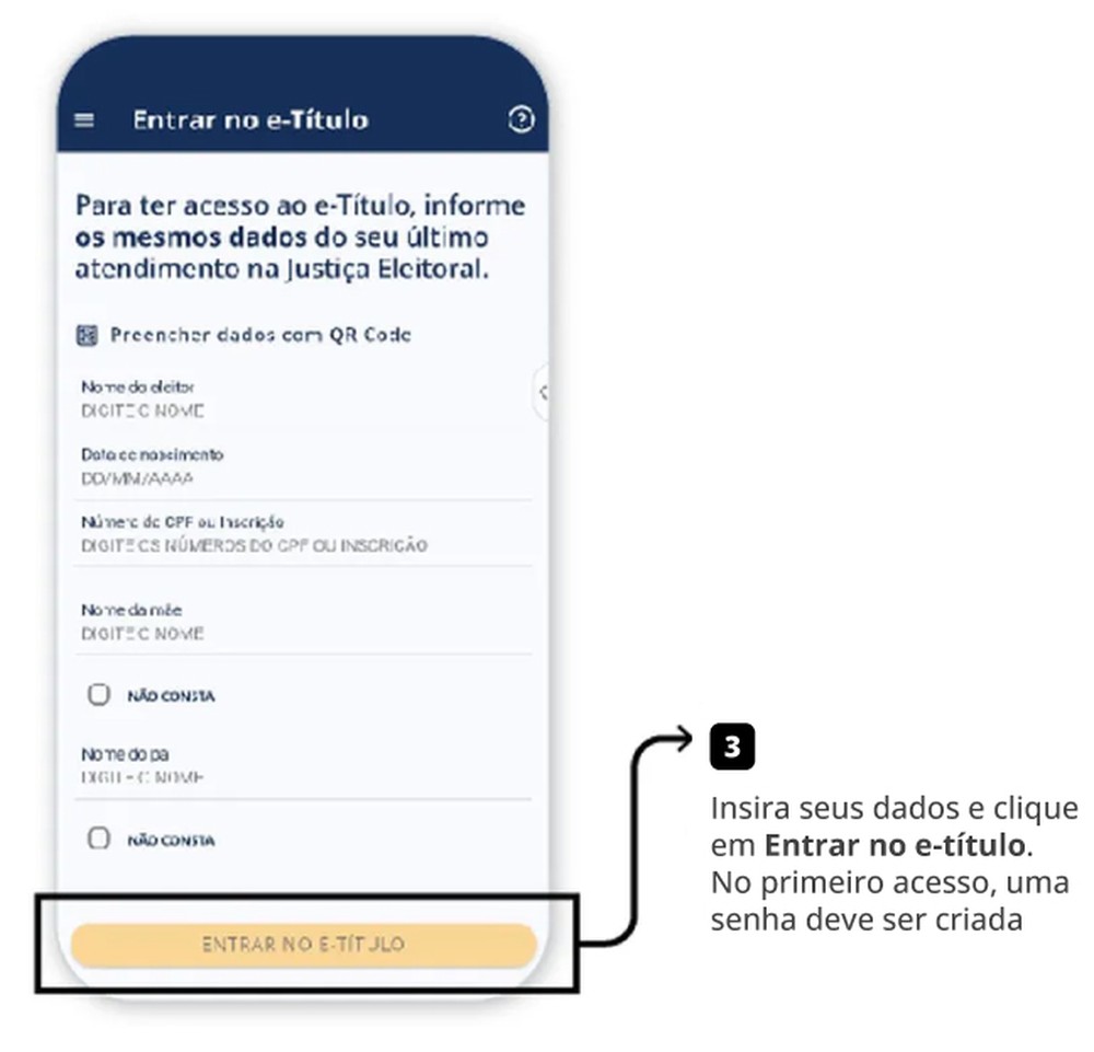 Como baixar o e-Título — Foto: Editoria de Arte