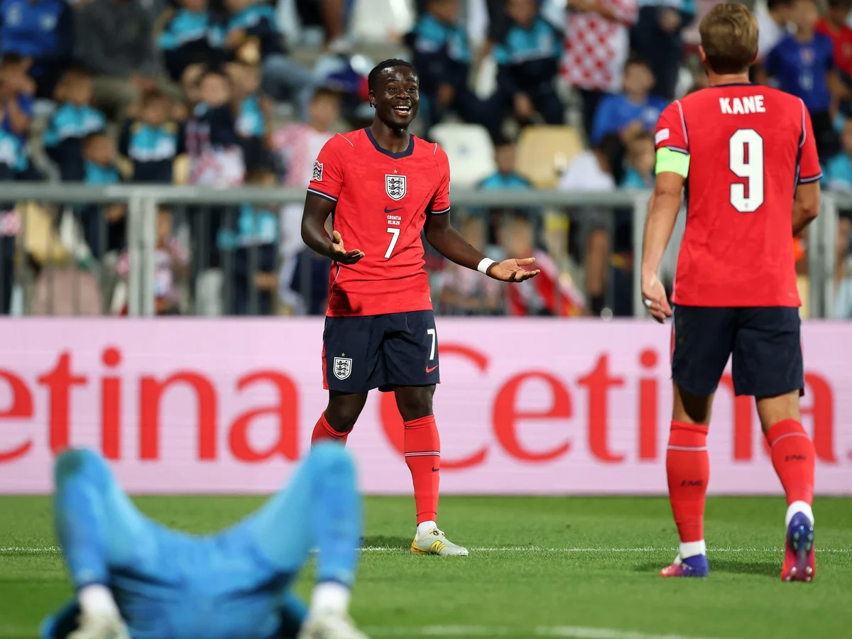 Inglaterra atropela a Croácia com show de Kane e Saka pela Liga das Nações