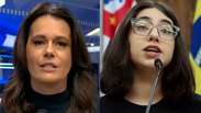 &Acirc;ncora da Band se emociona ao criticar Eduarda Campopiano por fala sobre feminic&iacute;dio