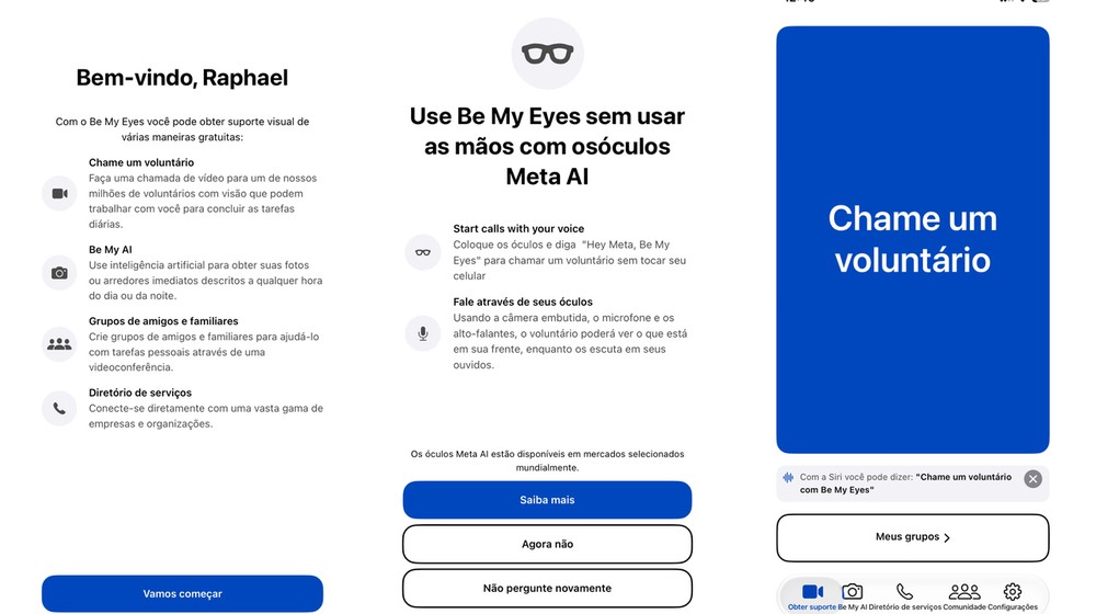 Be My Eyes conecta pessoas cegas ou com baixa visão a voluntários e recursos de IA para ajudar em tarefas que dependem da visão — Foto: Reprodução/ Be My Eyes