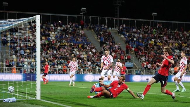 Soccer Football - UEFA Nations League - Group A3 - Croatia v England - Stadion HNK Rijeka, Rijeka, Croatia - October 3, 2026 England's Harry Kane scores their fifth goal Action Images via Reuters/Paul Childs