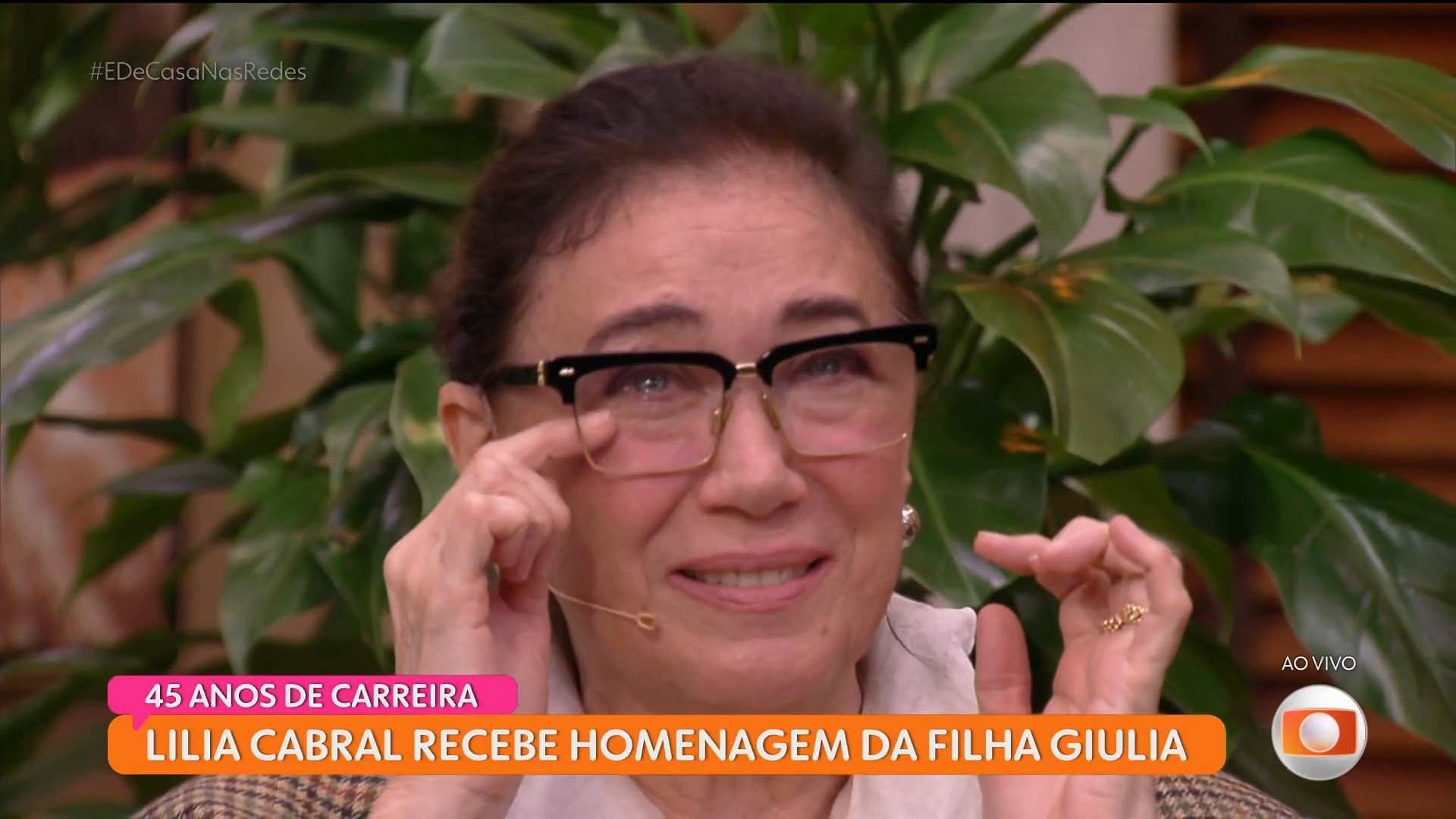 Lília Cabral chora com homenagem da filha no É de Casa: 'Meu melhor papel é ser sua mãe'