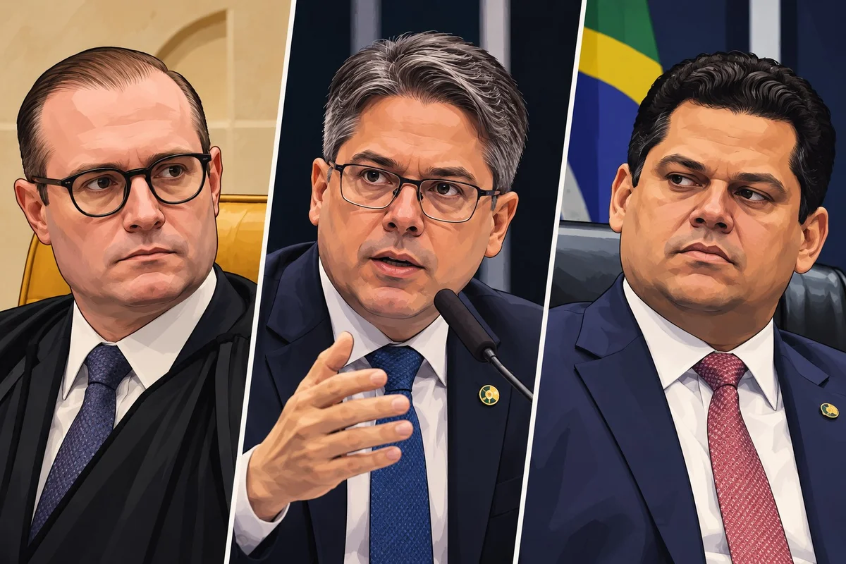 Cristiano Zanin, Alessandro Vieira e Davi Alcolumbre