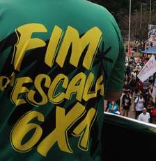 Ato pelo fim da escala 6x1 em 1º de maio em São Paulo Foto: Werther Santana/Estadão / Estadão