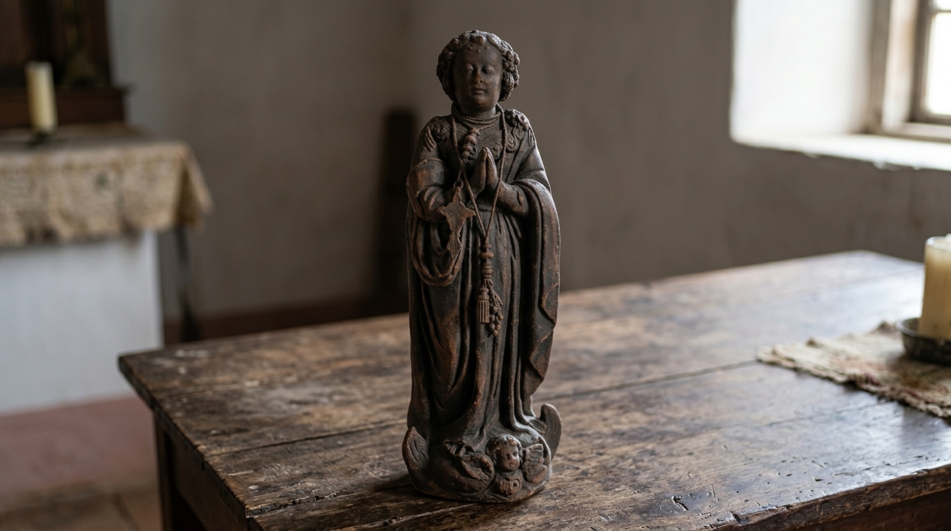 A imagem de Nossa Senhora Aparecida tem só 36 cm e é de terracota: como ela foi restaurada depois de ser quebrada em 200 pedaços em 1978