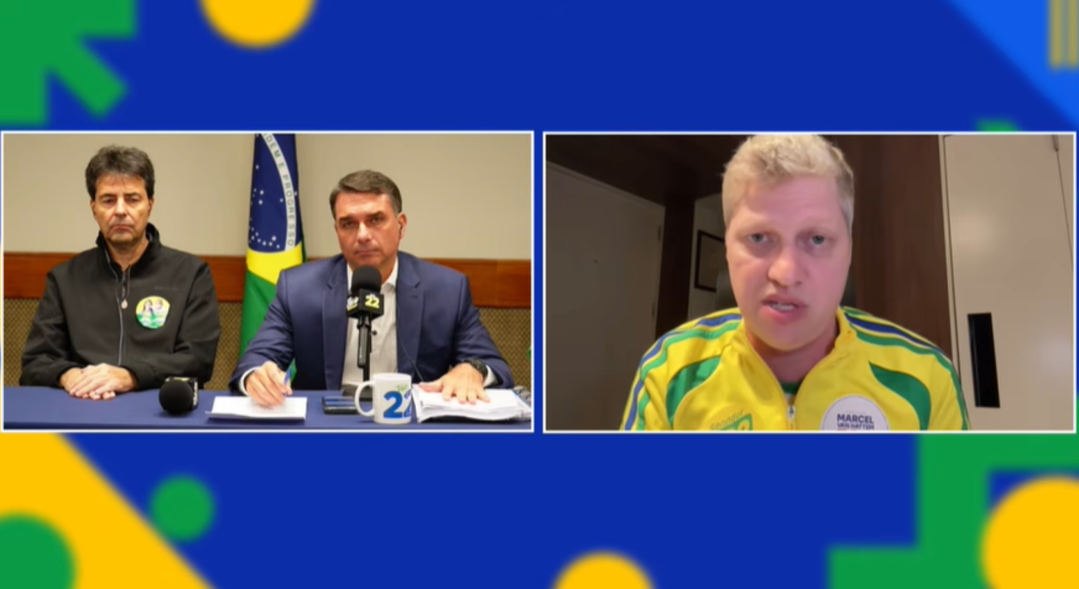 Fl&aacute;vio Bolsonaro fez live no YouTube ap&oacute;s debate da Globo ser cancelado