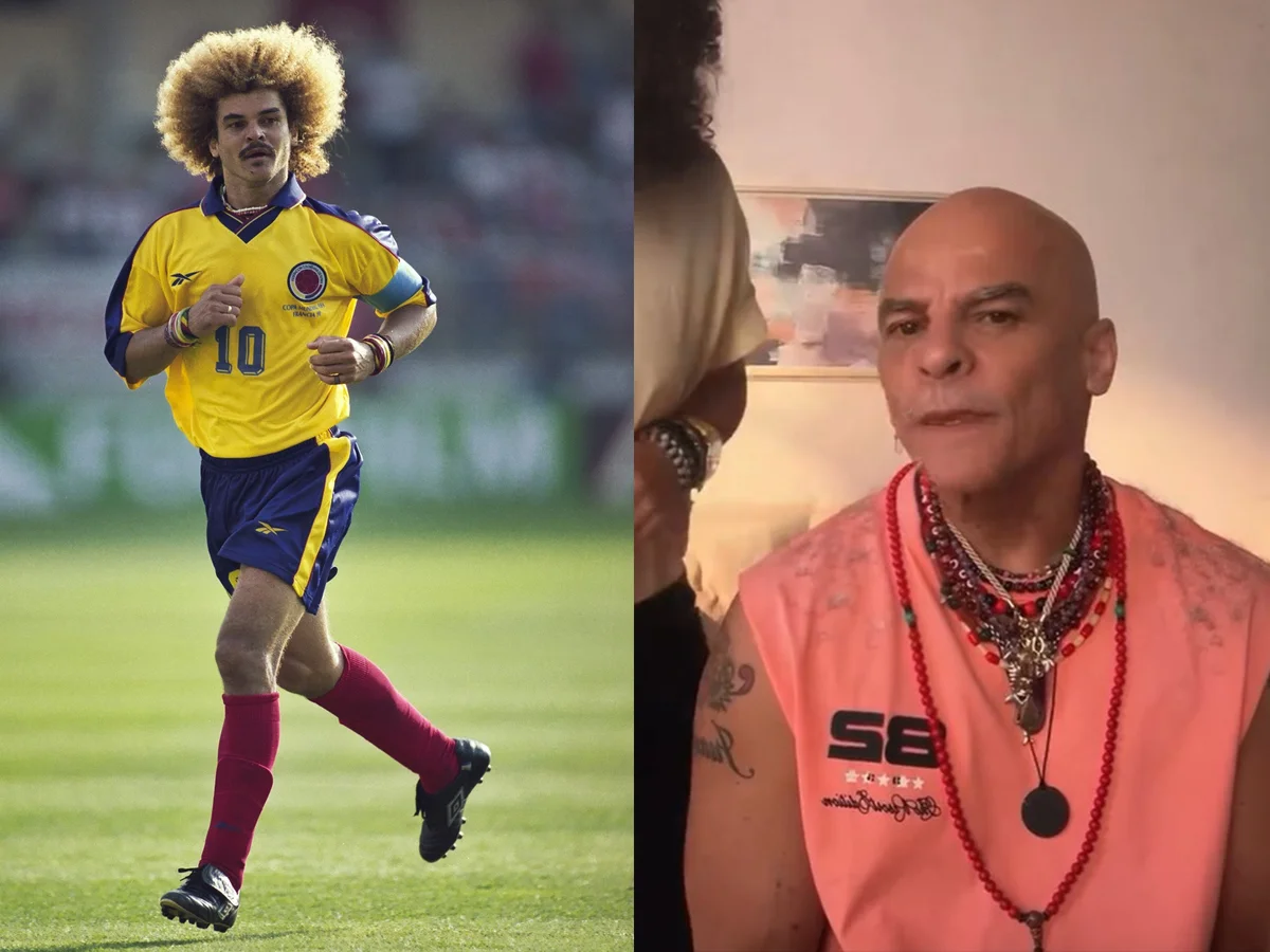 Valderrama, ídolo da Colômbia, raspa cabeleira icônica
