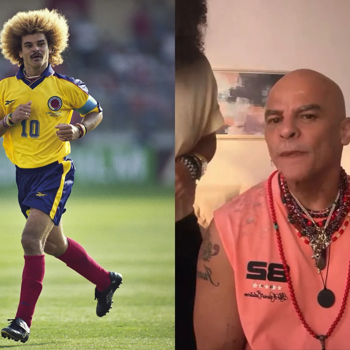 Valderrama, ídolo da Colômbia, raspa cabeleira icônica
