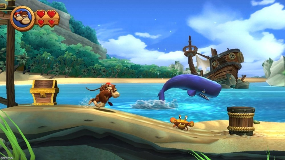Donkey Kong Country Returns apela diretamente aos fãs da trilogia do Super Nintendo. — Foto: Reprodução/Nintendo